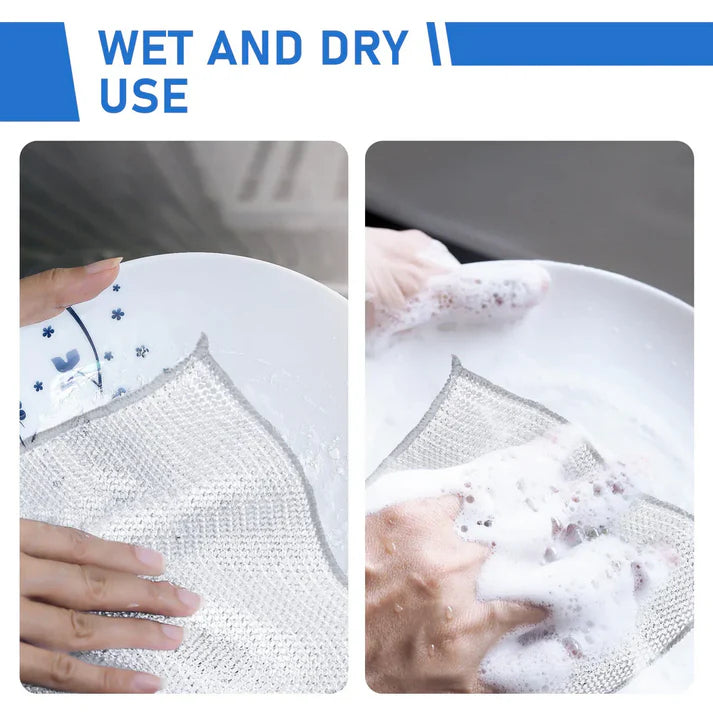 All-in-One Cleaning solution-Non Scratch Wire Dishcloth | Pack of 10
