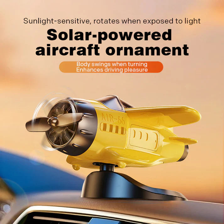 🎁2025 Limited Time Sale - 50% OFF🔥Solar powered airplane shaped car ornaments Main image
