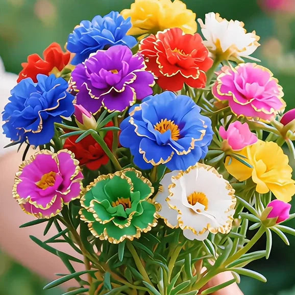 🌸 BUY 1 GET 1 FREE! 🌸Golden Lace Portulaca🌸✨ Brilliant Double Blooms for Effortless Summer Color Main image